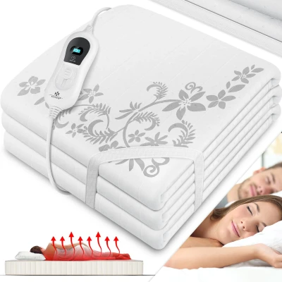 Afbeelding van KESSER® Dubbel warmteonderbed, 160 x 140 cm, met automatische uitschakeling, 2 temperatuurzones, afstandsbediening, elektrische deken 3 temperatuurniveaus, warmteonderdeken voor bed, warmtedeken