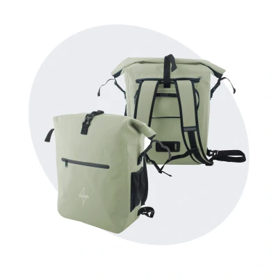 Afbeelding van Voltano Luxe Fietstas / Rugtas 28L Mint Groen Enkele Pakaftas 100% Waterdicht