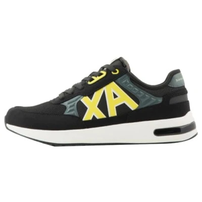 Afbeelding van Armani Exchange heren Sneaker met mesh details in de kleur Neongeel, maat: UK 5 = EU 39