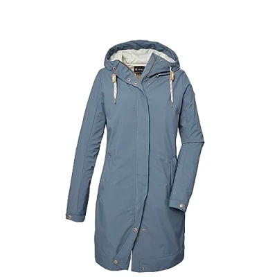 Afbeelding van G.I.G.A. DX Dames Softshell parka met capuchon/outdoorjas GS 16 WMN SFTSHLL PRK, smoke blue, 44, 41449 000