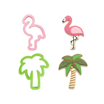 Afbeelding van Koekjes Uitstekers Flamingo en Palmboom
