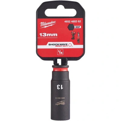 Afbeelding van Milwaukee Accessoires SHOCKWAVE Slagdop 1/4&quot; diep 13mm 1 stuk 4932480262