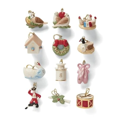 Afbeelding van Lenox 878893 Twaalf dagen Kerstmis 12 delige ornamentset