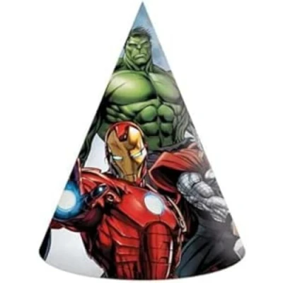 Afbeelding van Avengers Infintiy Stones Feest Hoedjes 6 stuks