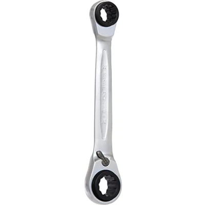 Afbeelding van KS Tools 503.4553 4in1 GEARplus Dubbele ratelringsleutel, omschakelbaar, 21x27 22x24mm