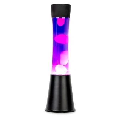 Afbeelding van Lavalamp Zwart Met Paarse Vloeistof van Fisura