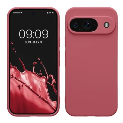 Afbeelding van kwmobile telefoonhoesje geschikt voor Google Pixel 9 Hoesje smartphone Precisie camera uitsnede In donkerroze