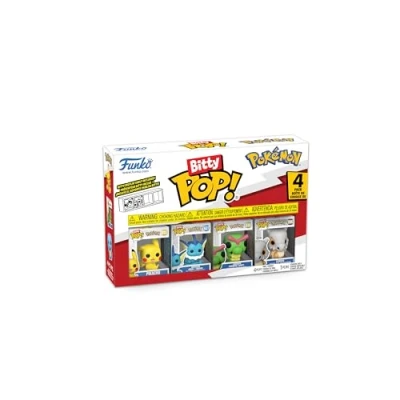 Afbeelding van Funko Bitty Pop! Pokemon Pikachu 4 stuks mysterieus minifiguur met verrassing 2,2 cm om te verzamelen stapelbaar display inbegrepen cadeau idee feesttassen