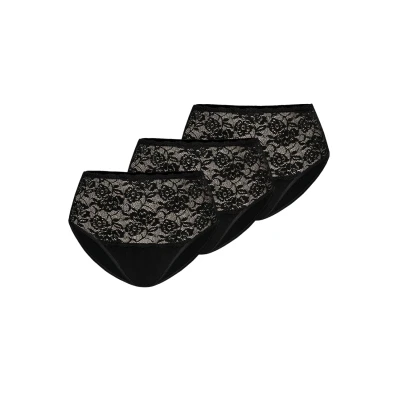 Afbeelding van Teyli 3PACK Violetta Slip, Dames, Maat: 3XL, Black