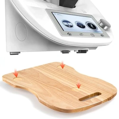 Afbeelding van Cheerhom Schuifplank voor Thermomix TM6 TM5, snel bewegende rolplank 39 x 28 2 cm verschuiven, van hout, onderlegplank keukenmachines