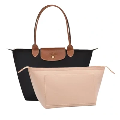 Afbeelding van D.DUO Tasorganizer, handtas insteekorganizer met ritssluiting, geschikte voor Longchamp, lange en korte handvatten, draagtasorganizer inzetstuk (roze, maat M)
