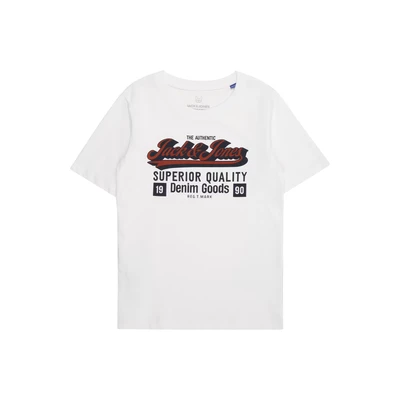 Afbeelding van JACK&amp;JONES JJELOGO TEE SS ONECK 2 COL AW25 NOOS JNR Jongens T shirts wit maat 176