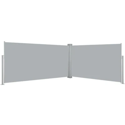 Afbeelding van Windscherm uittrekbaar 160x600 cm grijs