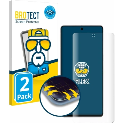 Afbeelding van BROTECT Screenprotector voor Google Pixel 7 Pro (case friendly) Folie Beschermfolie transparant volledig dekking (2 Stuks)