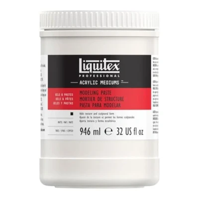 Afbeelding van Liquitex 5532 Professionele modelleerpasta voor zware texturen met acrylverf, geeft na droging een steenachtig oppervlak 946ml Pot