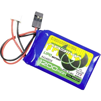Afbeelding van Absima LiPo accupack 7.4 V 1200 mAh Aantal cellen: 2 Softcase JR/Futaba