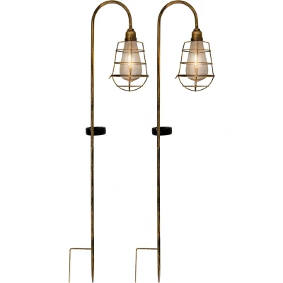 Afbeelding van näve Led tuinlamp Ground Spikes solarlamp, deco, set van 2 grondpennen, lichtkleur: warmwit (2 stuks)