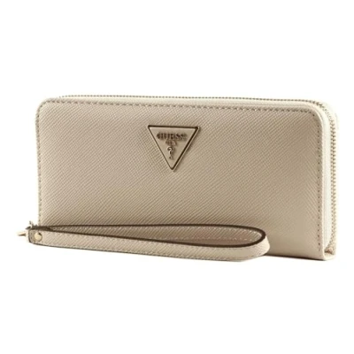 Afbeelding van GUESS Portemonnee Laurel Zip Around Wallet Stone Beige