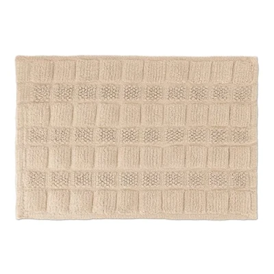 Afbeelding van Relaxdays badmat antislip badkamermat 60x40 cm uitstapmat douchemat wasbaar beige