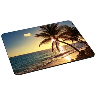 Afbeelding van PEDEA Gaming en Office Muismat 220 x 180 mm met genaaide randen antislip onderkant, strand