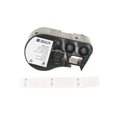 Afbeelding van Brady Label Stickers in Zelflaminerend vinyl voor Printer BMP41/BMP51/BMP53/M511 180 Zelfklevende Labels Zwart op wit, transparant (25,40 mm (L) x 38,10 (A)) M4 91 427