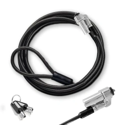 Afbeelding van Pc beveiligingskabel, 1,8 m, nano saver van staal, diefstalbeveiliging voor laptop, Kensington Nanosaver, 2 sleutels, Nanosaver veiligheidsslot, PVC mantel