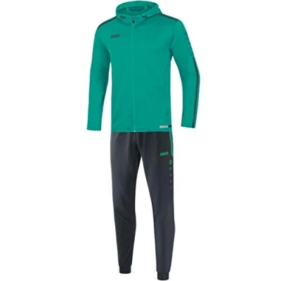 Afbeelding van Trainingspak polyester met kap Striker 2.0 Turkoois/antraciet / 140