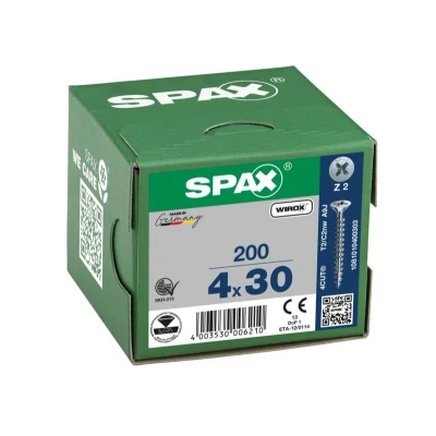 Afbeelding van Spax spaanplaatschroef vz pk 4.0x30mm pz2 (200 st)