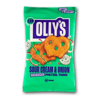 Afbeelding van Olly&#039;s Pretzels Sour Cream &amp; Onion 10 x 35 gram