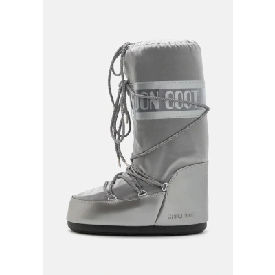 Afbeelding van Moon Boot ICON Glance Unisex Veterlaarzen, Maat: 39 41, Silver Imitatieleer/ textiel