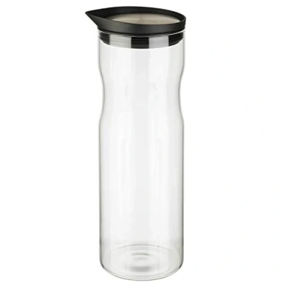 Afbeelding van APS Germany® Waterkan met Anti Lek Schenktuit Waterkaraf 1L Glazen Fles Warm / Koud Water