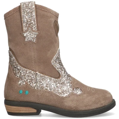 Afbeelding van BunniesJR 225827 408 Meisjes Cowboy Boots Grijs Suède Ritssluiting