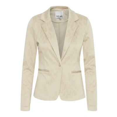 Afbeelding van ICHI Leopard Blazer, Dames, Maat: Large, Doeskin