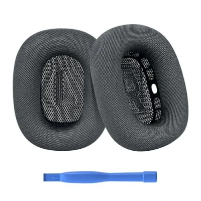 Afbeelding van Vervangende Oorkussens voor AirPods Max Hoofdtelefoon van MMOBIEL Mesh Fabric Koptelefoon Noise Isolation Earpads Middernacht