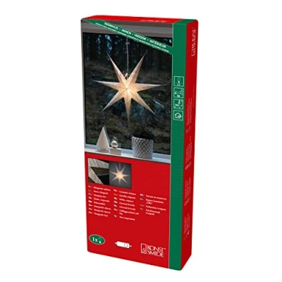 Afbeelding van Kerstster kerstverlichting binnen 1 lampje 78 x cm warm wit