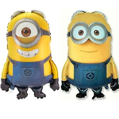 Afbeelding van Set van 2 30 &quot;Despicable Me Minion folie ballonnen Dave en Stuart (CS126 + CS141)