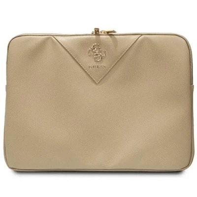 Afbeelding van Guess Triangle Big 4G Logo Universele Laptoptas (Geschikt voor toestellen tot 14&quot;) Goud