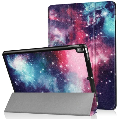 Afbeelding van Apple iPad Air 10.5 Hoes: iMoshion Design Trifold Bookcase Space Kunstleder Tablet Hoezen