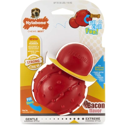 Afbeelding van Nylabone Strong Rubber Cone Baconsmaak MEDIUM VOOR HONDEN TOT 16 KG
