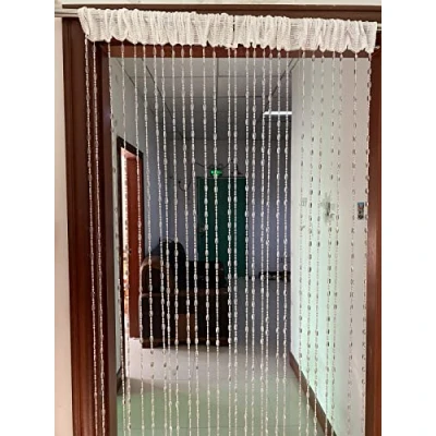 Afbeelding van ZiDeTang Acryl kralen deurgordijn D¨cor Kwastje kamerverdeler gordijn (100 cm bij 195 cm, helder)