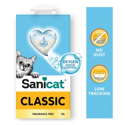 Afbeelding van Sanicat Classic Unscented Kattenbakvulling 10 l