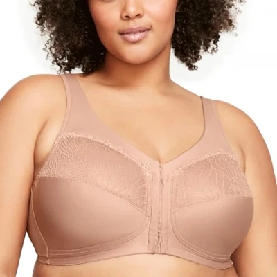 Afbeelding van Glamorise Dames natuurlijk vormende beha zonder beugel # 1210 Full Coverage Bra (1 stuk), cappuccino, 130C