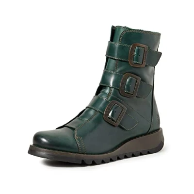 Afbeelding van FLY London Scop110fly biker boots voor dames, Groen Petrol 005, 36 EU
