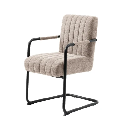 Afbeelding van Nordic Home Daisy eetkamerstoel zand Stof