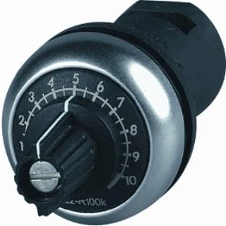 Afbeelding van Eaton rmq titan m22 frontelement potentiometer voor paneelinbouw weerstand waarde 4 7k nauwkeurigheid 10 lineair chroom 229490