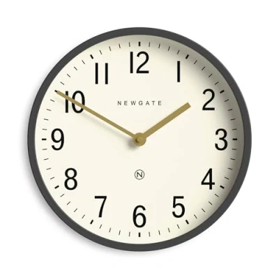 Afbeelding van NEWGATE® Master Edwards Wandklok Keukenklok Woonkamerklok Kantoorklok Ronde Klok Retro Designer Stijlvolle Home Decor Mid Century Modern (Grijs)