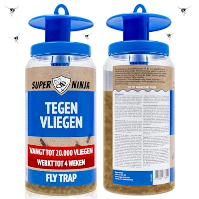 Afbeelding van Super Ninja Vliegenval Vliegenvanger voor Binnen en Buiten Zeer Effectieve met Ecologische Lokstof Milieuvriendelijk &amp; Gemakkelijk te Gebruiken