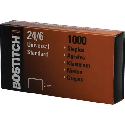 Afbeelding van Bostitch Nietjes 24 6 1mgal, Mm, Verzinkt, Doos Met 1000