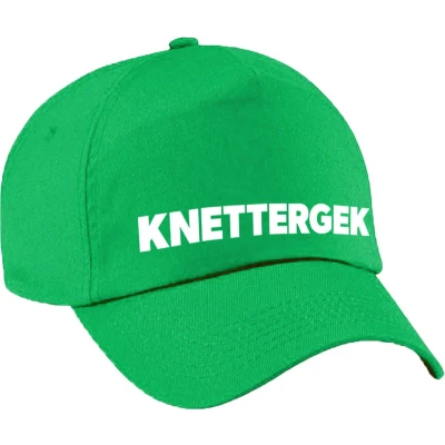 Afbeelding van Carnaval fun pet / cap knettergek groen voor dames en heren Verkleedhoofddeksels