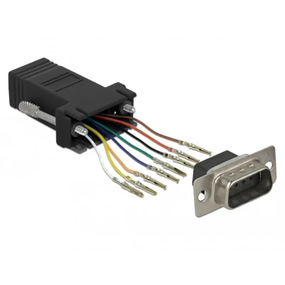 Afbeelding van Delock Adapter Sub D 9 Pin mannelijk naar RJ45 vrouwelijk Montageset z